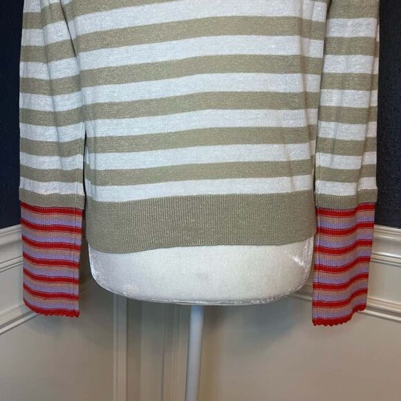 Veronica Beard Florrie Striped Knit Pullover - Picture 11 of 11